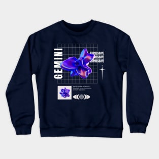 Vaporwave Gemini Season Crewneck Sweatshirt